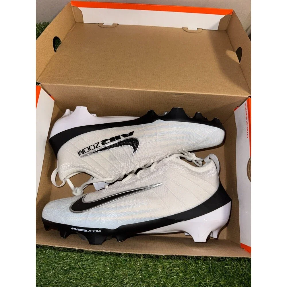 Mens 11 Wide Nike Zoom Air Vapor Elite PE Football Cleats White Black HV2724-100